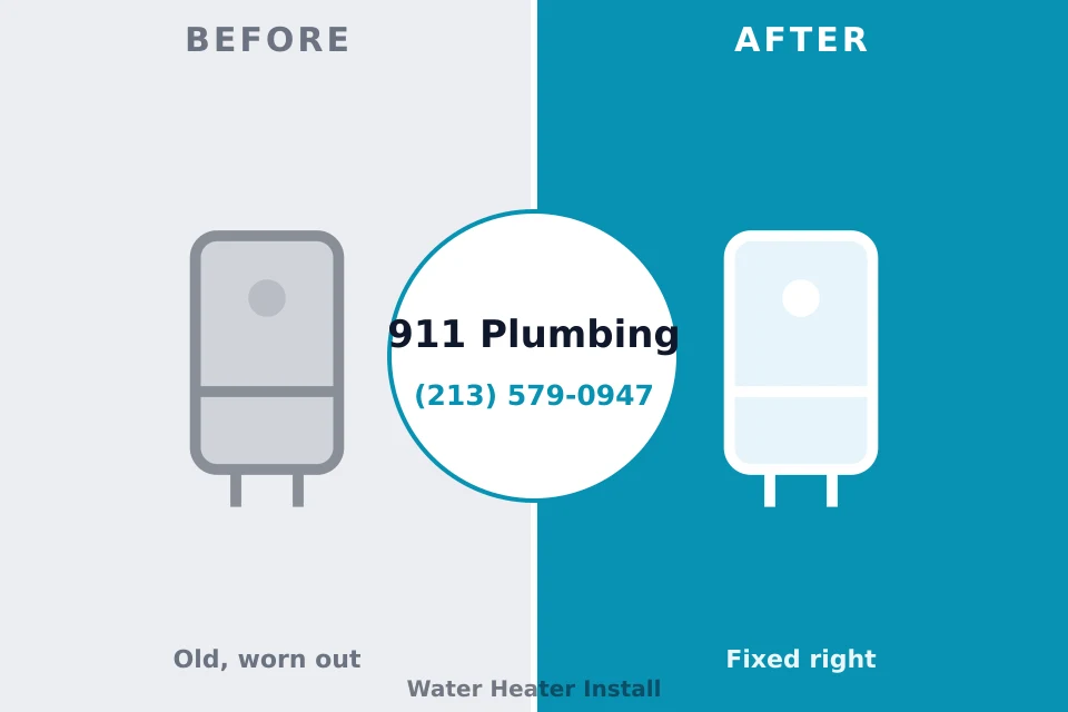 Before and after: plumbing repair Meeker, OK